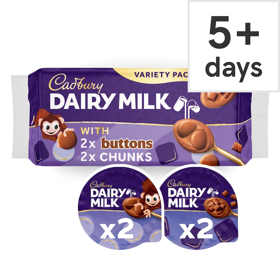 Cadbury Dairy Milk Button & Chunk Desserts 4x75g