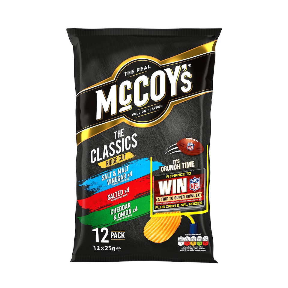 image 1 of Mccoy's Classic Variety Potato Crisps 12 X 25G