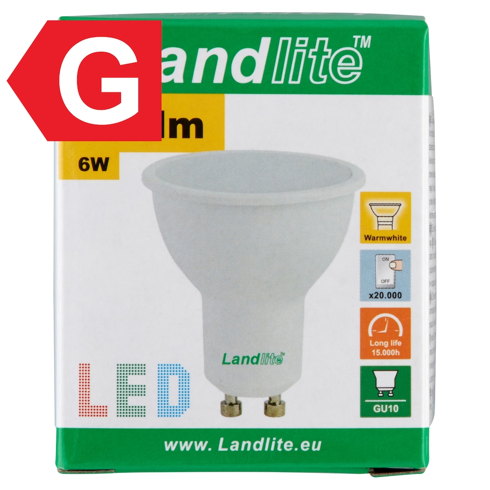Landlite GU10 300 lm 6 W 3000K LED izzó  1. kép