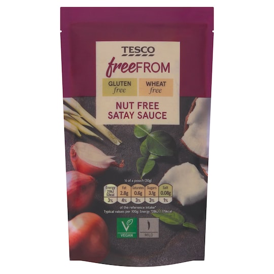 Tesco Free From Nut Free Satay Sauce 120G Tesco Groceries
