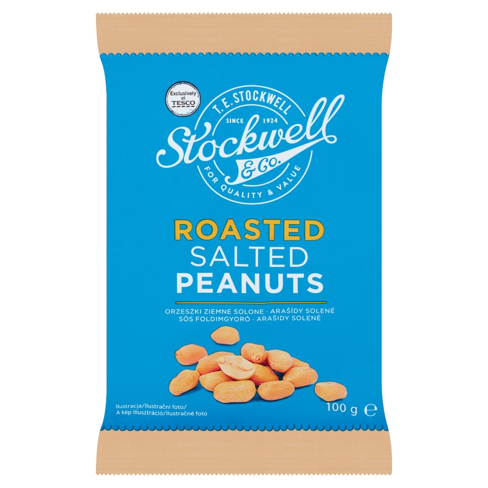 Stockwell & Co. Pražené arašídy loupané solené 100g