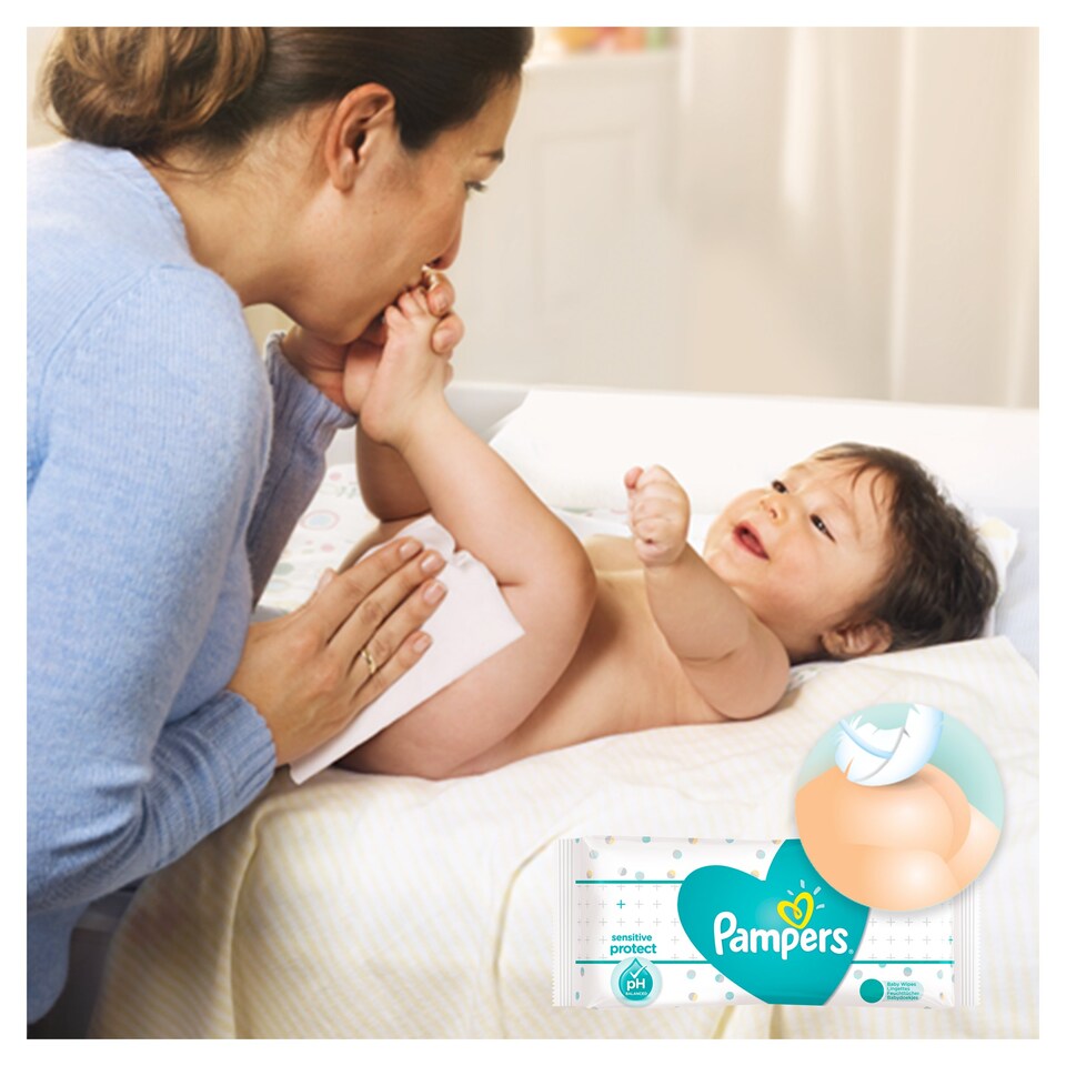 image 1 of Pampers Wipes 5 Packs 280 Wipes