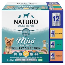 Naturo Mini Variety Pack with Rice Dog Food 12x150g