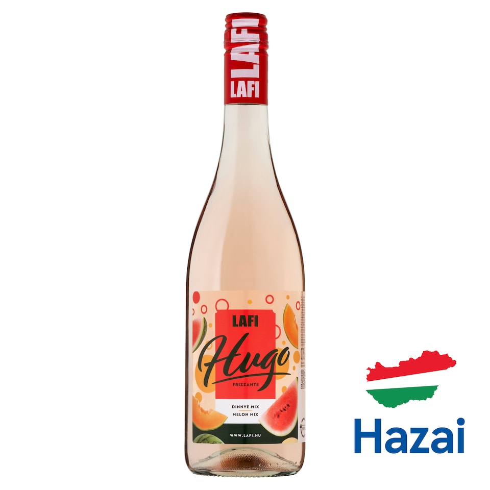 Lafi Hugo görögdinnye-sárgadinnye ízű szénsavas boralapú koktél 7% 0,75 l 1. kép