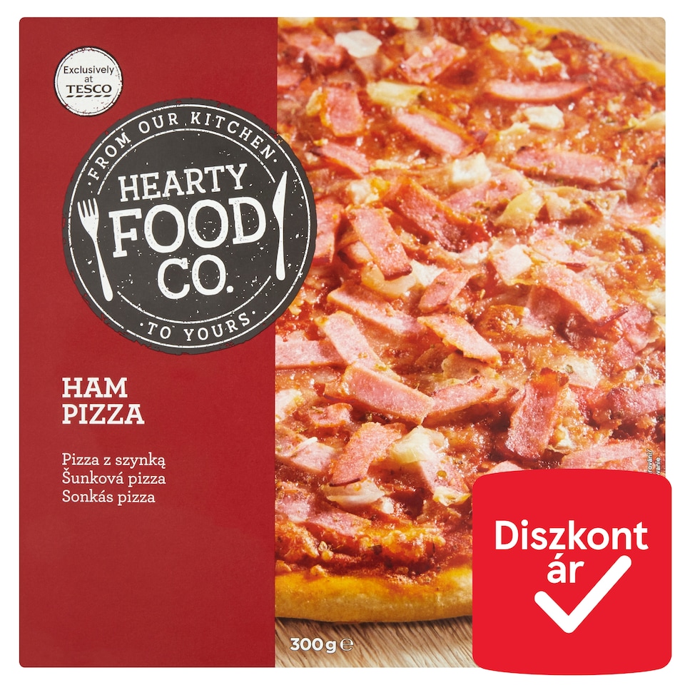 Hearty Food Co. gyorsfagyasztott sonkás pizza 300 g