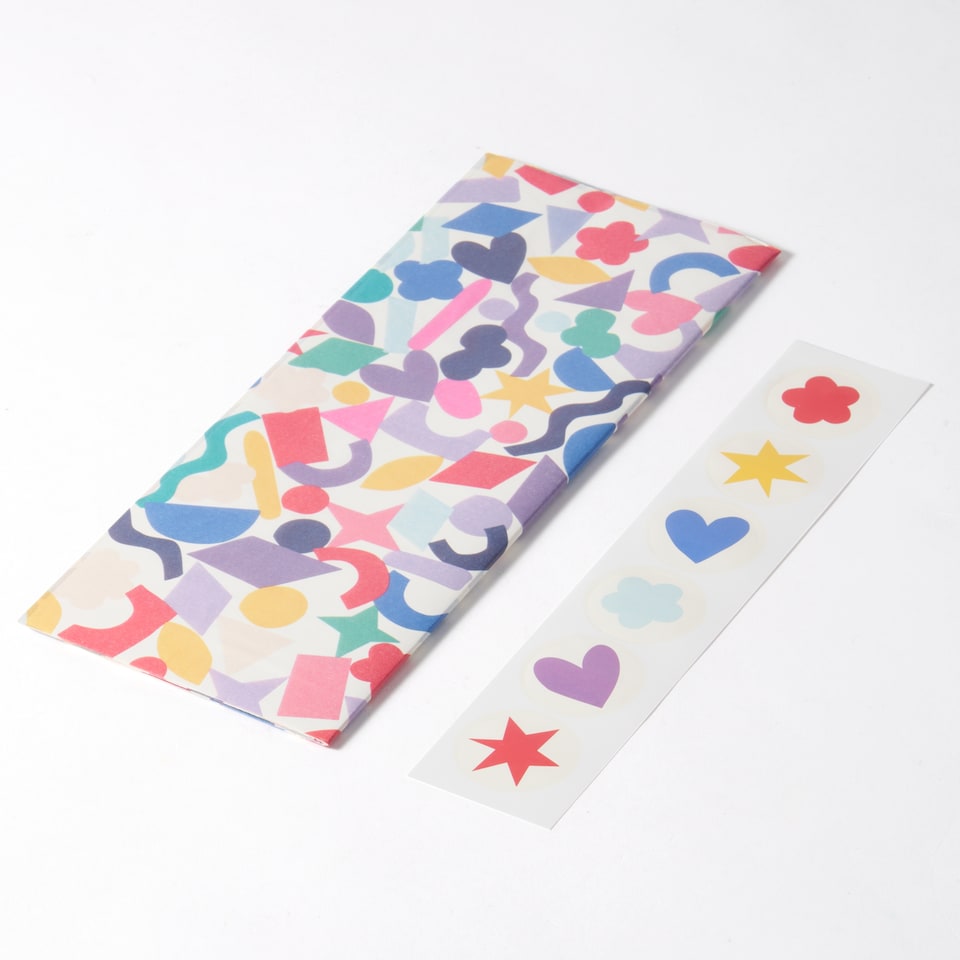 image 1 of Paperchase Rainbow 3 Pack Tissue Paper & Stickers