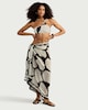 image 3 of F&F Shell Print One Shoulder Bikini Top in Black