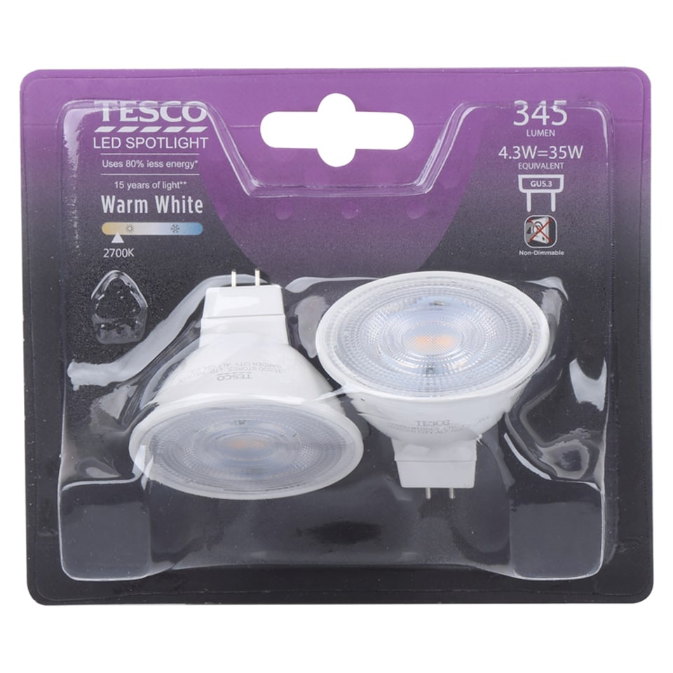 Tesco Led 35W Gu5.3 2 Pack
