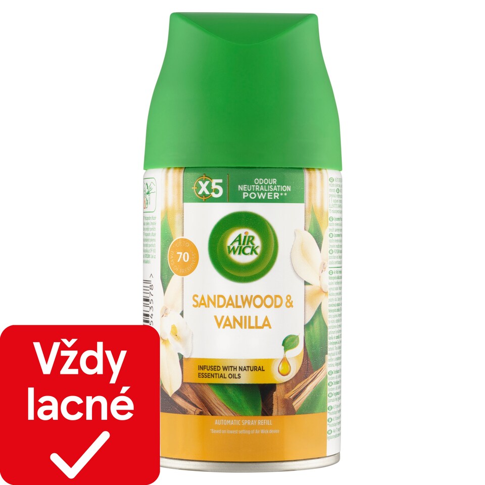 obrázok 1 z Air Wick Freshmatic Náplň do osviežovača vzduchu santalové drevo a vanilka 250 ml
