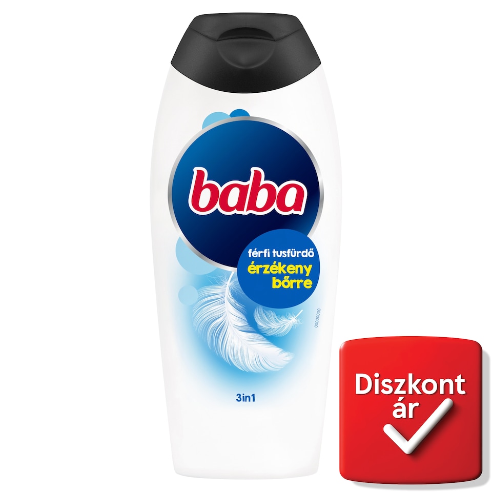 Baba 3in1 férfi tusfürdő érzékeny bőrre 400 ml 