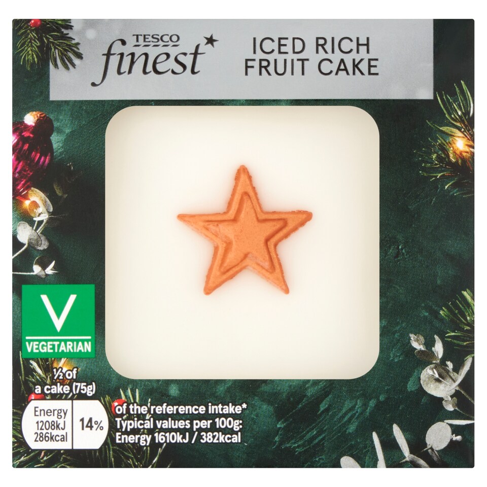 Tesco Finest Iced Rich Fruit Cake 150G