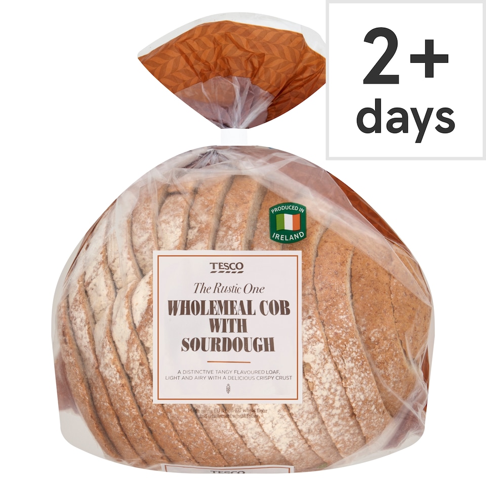 Tesco Wholemeal Cob with Sourdough 500g