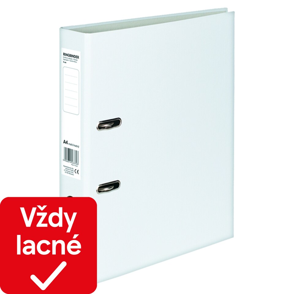Krúžkový zakladač A4 biely