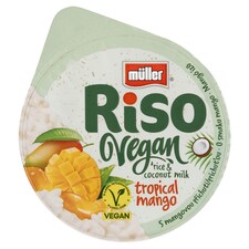 Müller Riso Vegan Rice & Coconut Milk Dessert with Tropical Mango Taste 160g