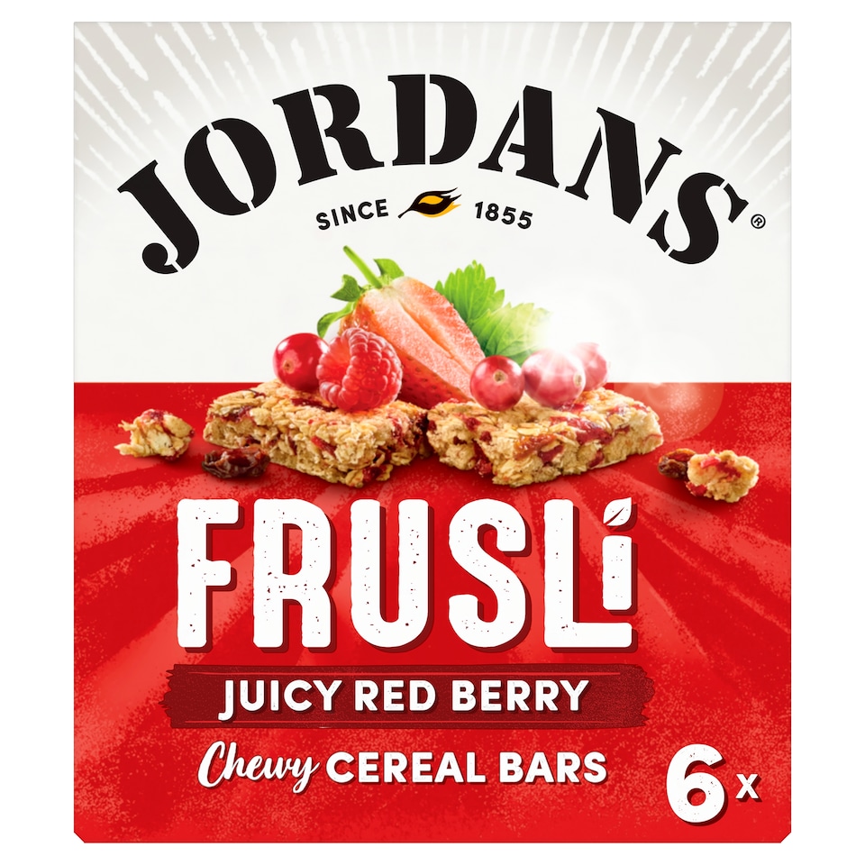 Jordans Frusli Chewy Cereal Bars - Juicy Red Berry 6 x 30g (180g)