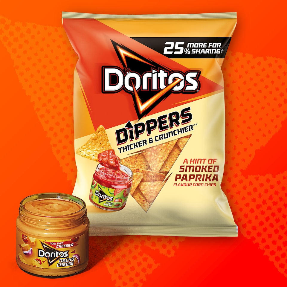 image 1 of Doritos Dippers Tortilla Chips Paprika Sharing Bag Crisps 230g