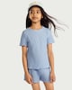 image 3 of F&F Girls 2-Piece Textured Set in Blue