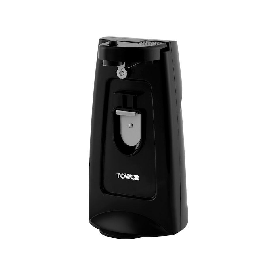 3 in 1 Can Opener with Knife Sharpener & Bottle Opener - Black