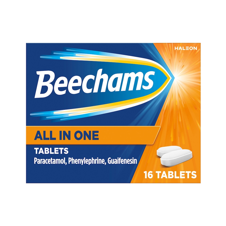 image 1 of Beechams All In One Cold and Flu Relief Tablets 16s