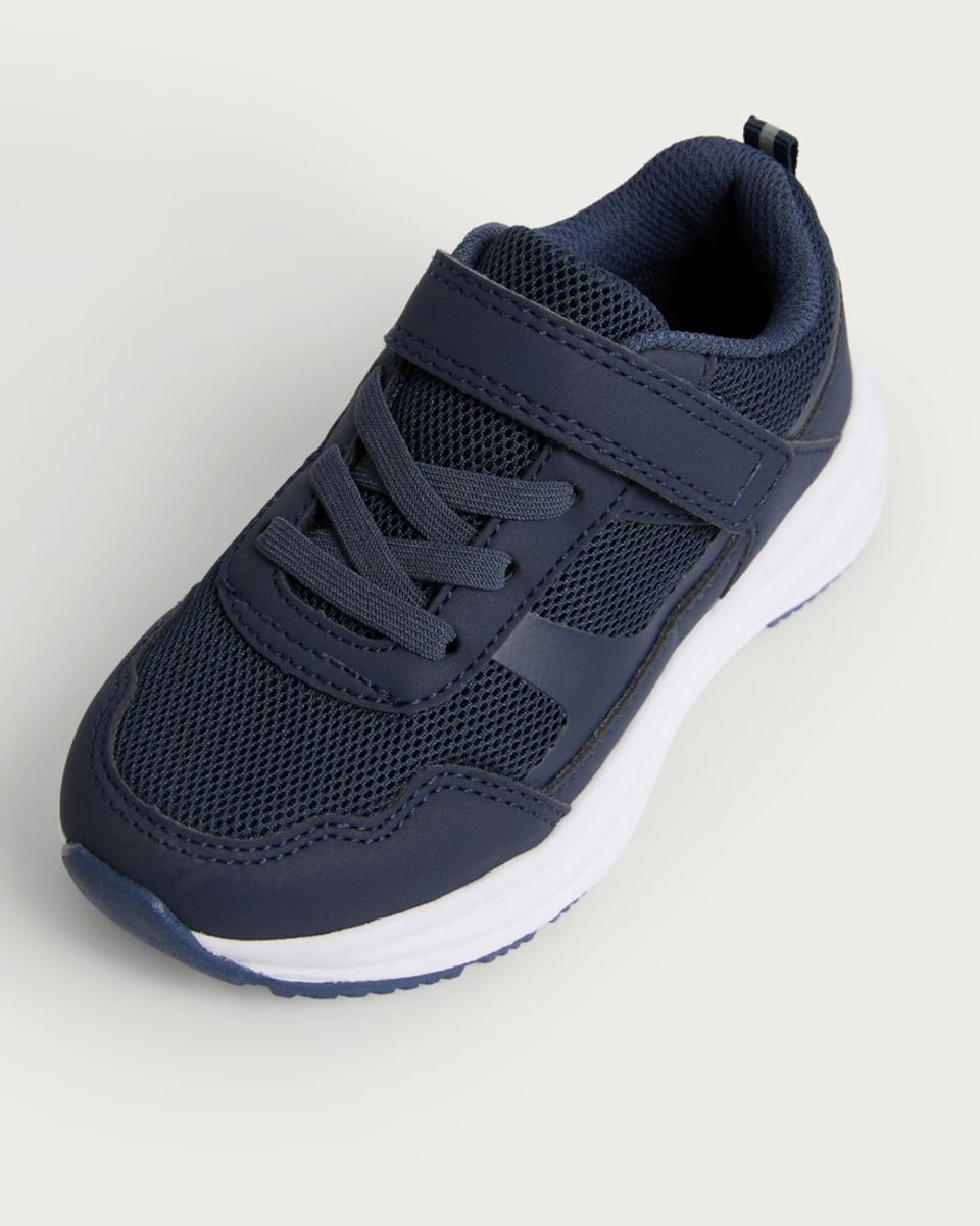 image 1 of F&F Boys Mesh Touch Strap Fastening Trainers in Blue