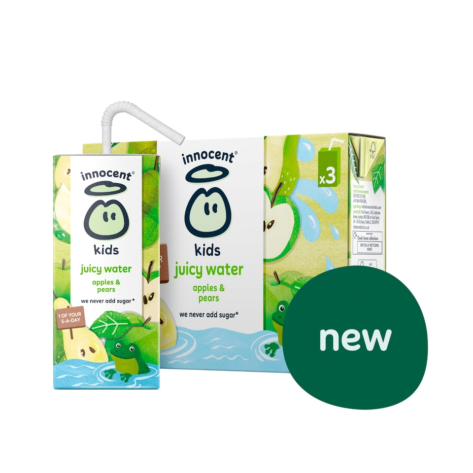 image 1 of innocent Kids Juicy Water Apples & Pears 3 x 200ml