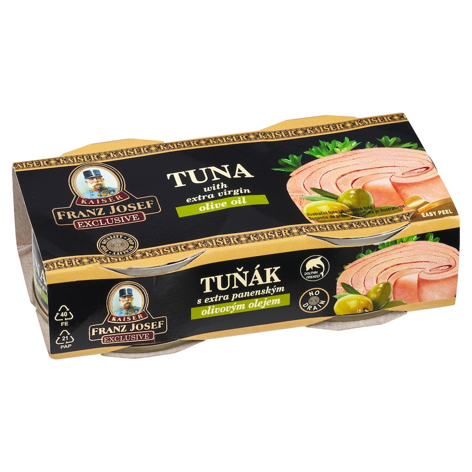 image 1 of Franz Josef Kaiser Exclusive Tuna with Extra Virgin Olive Oil 2 x 60 g (120 g)