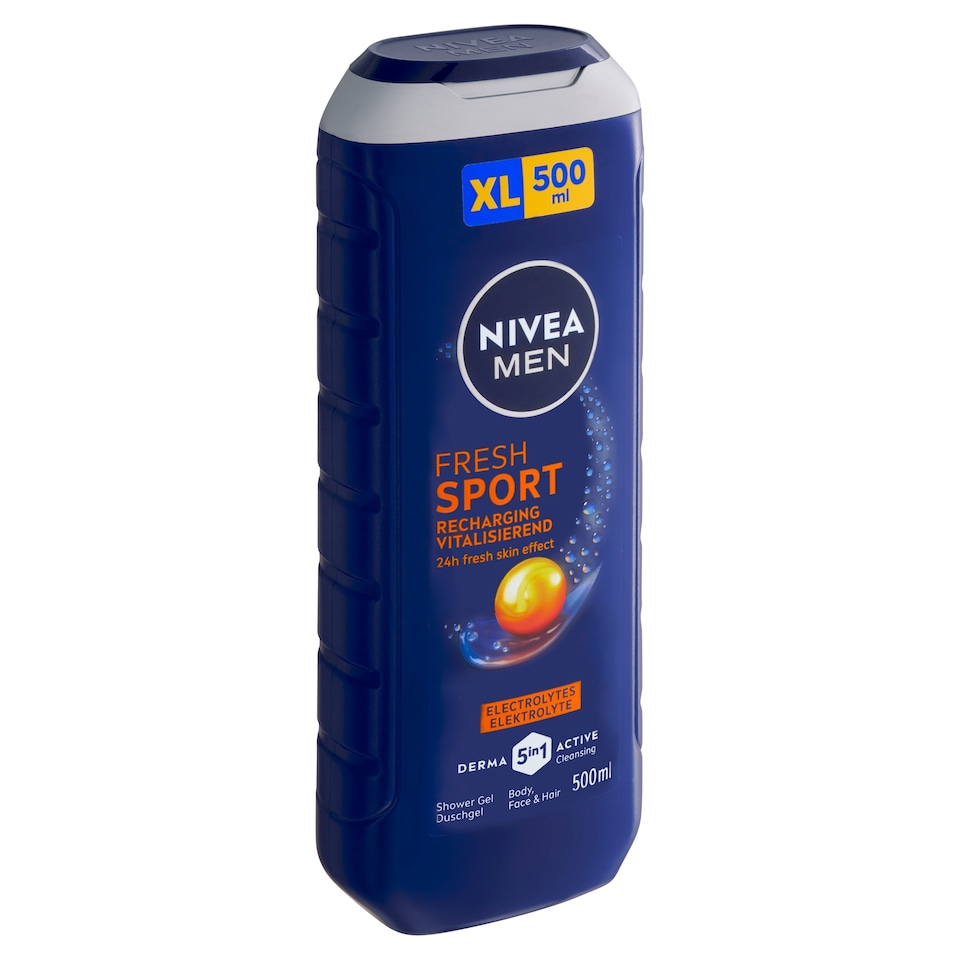 image 1 of Nivea Men Fresh Sport 5 in 1 Shower Gel 500ml