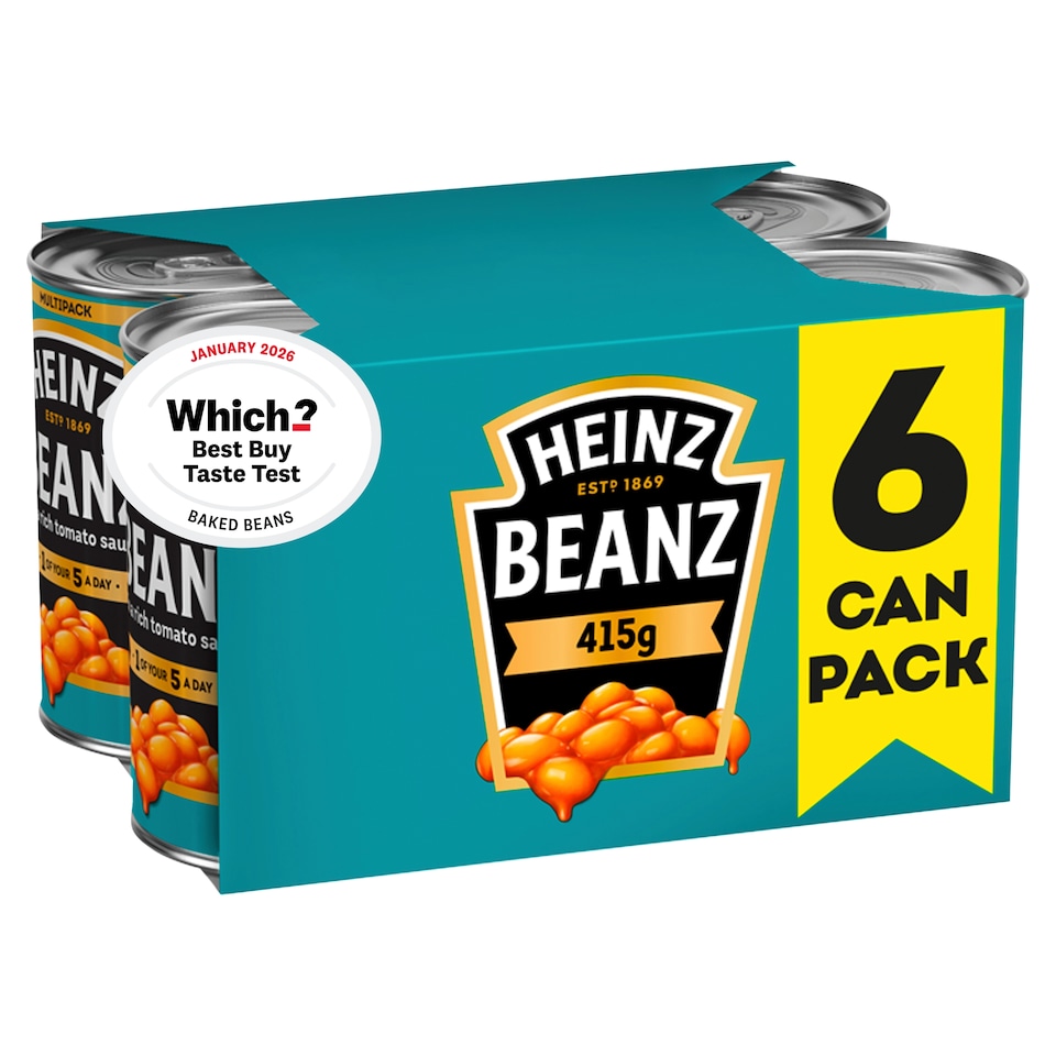 image 1 of Heinz Baked Beans In Tomato Sauce 6 X 415G