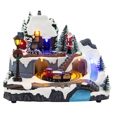 Christmas Workshop Small Light Up Musical Christmas Village Scene