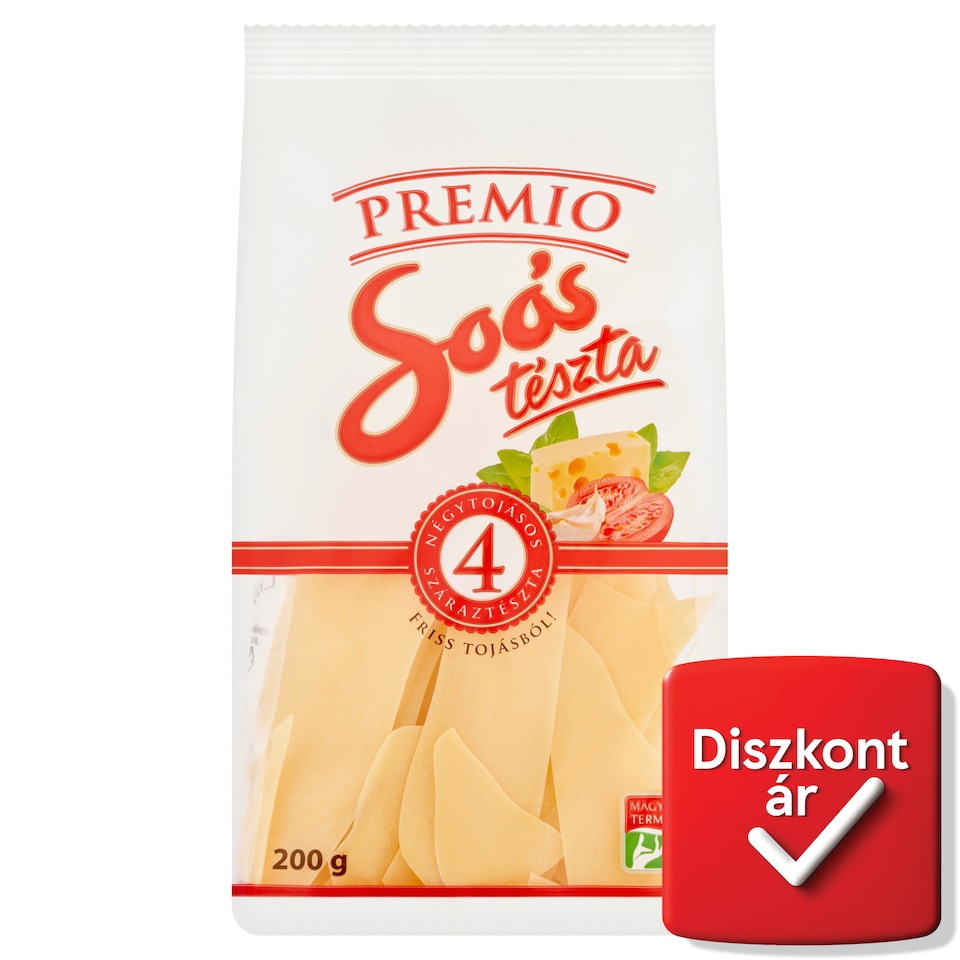 Soós Premio csuszatészta négytojásos száraztészta 200 g