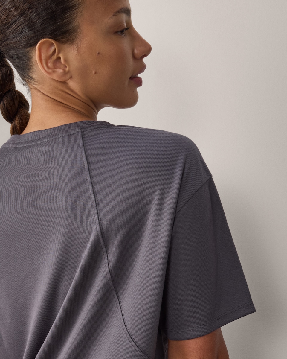 image 1 of F&F Active ULTRASTRETCH Modal Rich T-Shirt in Chocolate