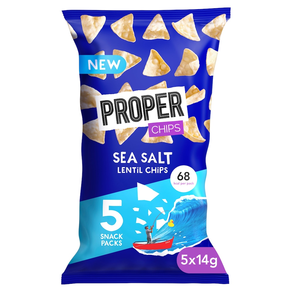 image 1 of PROPERCHIPS SEA SALT 5x14G