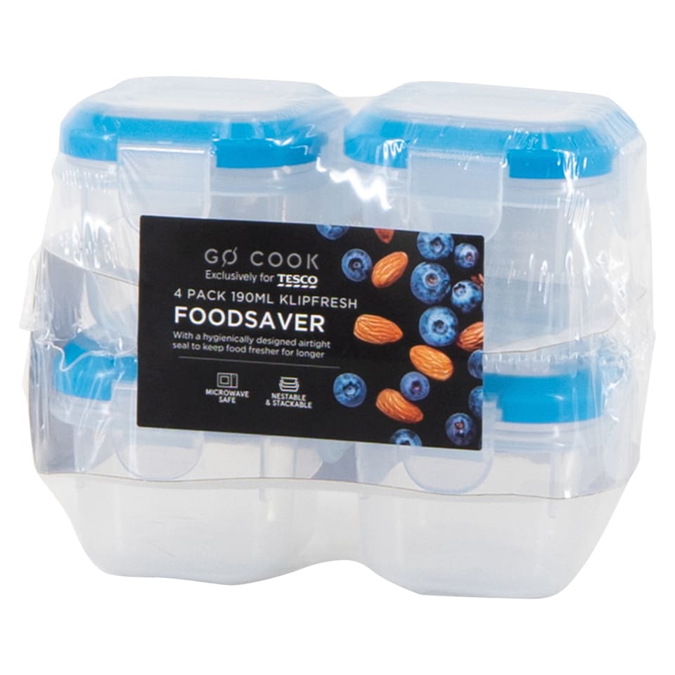image 1 of Go Cook Klipfresh Food Storage 4 x 190ml