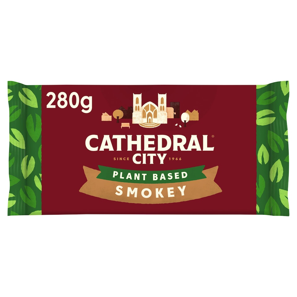 Cathedral City Plant Based Smokey Cheddar Cheese Flavour Vegan Block 280g