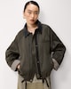 image 3 of The F&F Edit Cotton Rich Barn Jacket in Khaki