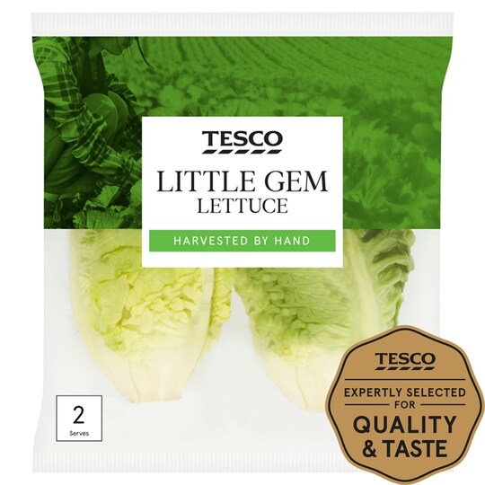 Tesco Little Gem Lettuce 2 Pack Tesco Groceries