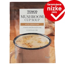 Tesco Instantná hubová polievka s krutónmi 15 g
