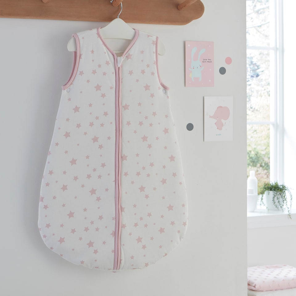 image 1 of Silent Night Baby Sleeping Bag 2.5 Pink 0-6Mths
