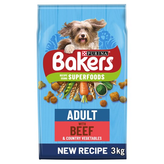 Bakers Dog Food Beef & Vegetable 3Kg Tesco Groceries