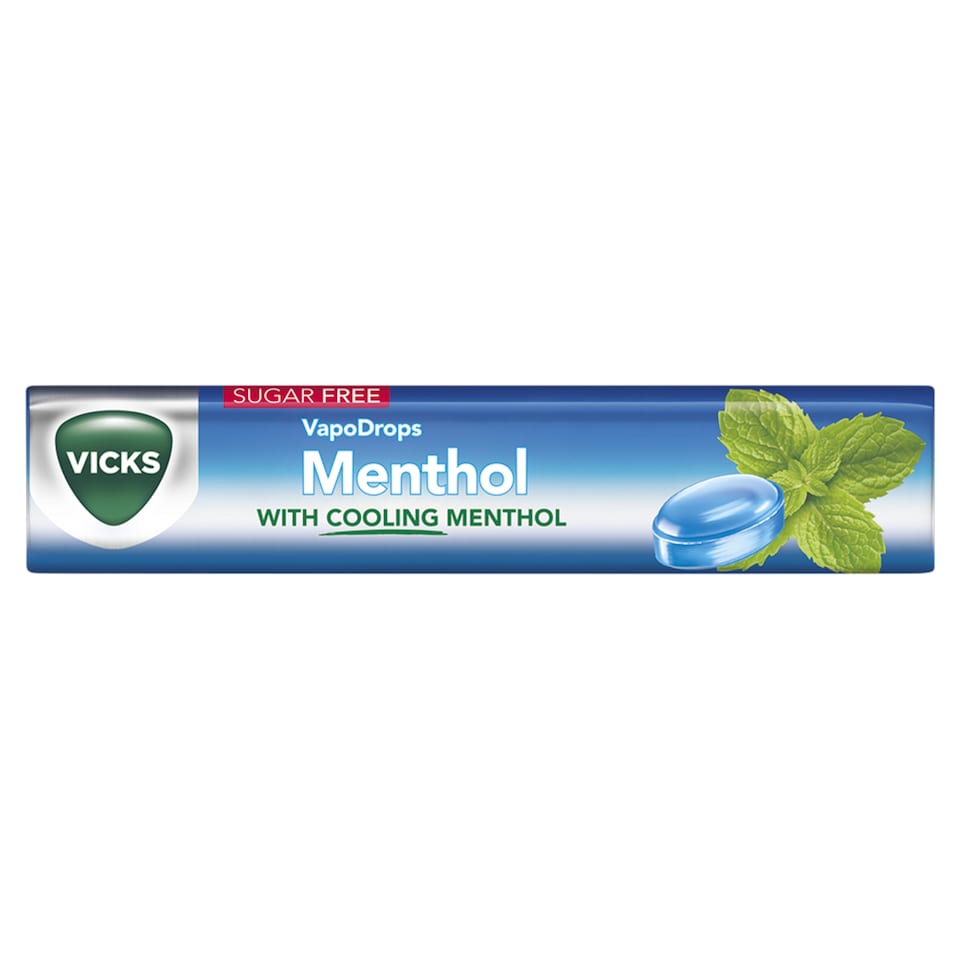 VICKS SUGAR FREE VAPODROPS MENTHOL LOZENGES 42G