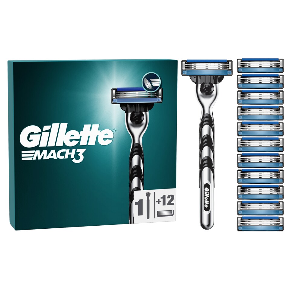 Gillette Mach3 Férfi Borotva, 1 db Gillette 3 Pengés Borotva, Gillette Borotvabetétek 1. kép