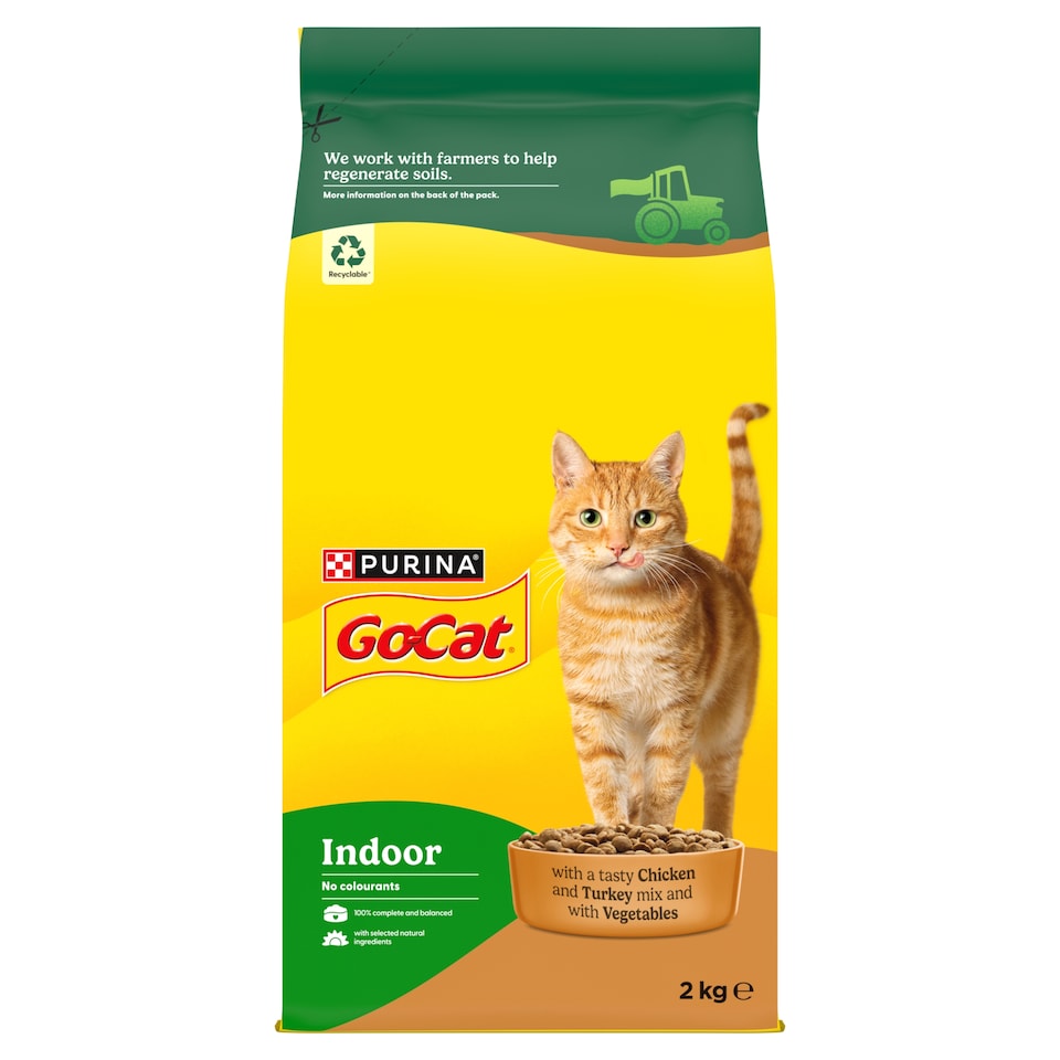 image 1 of GO-CAT Indoor Chicken Dry Cat Food 2kg