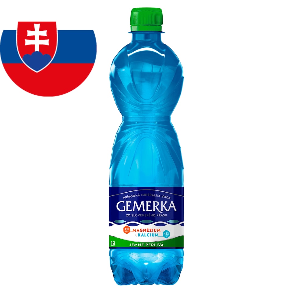 Gemerka Magnézium + kalcium prírodná minerálna voda jemne perlivá 0,5 l