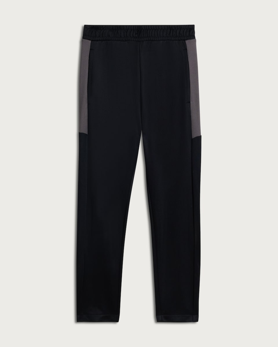 image 1 of F&F Active Boys ULTRAMOVE Side Panel Zip Hem Trousers in Black