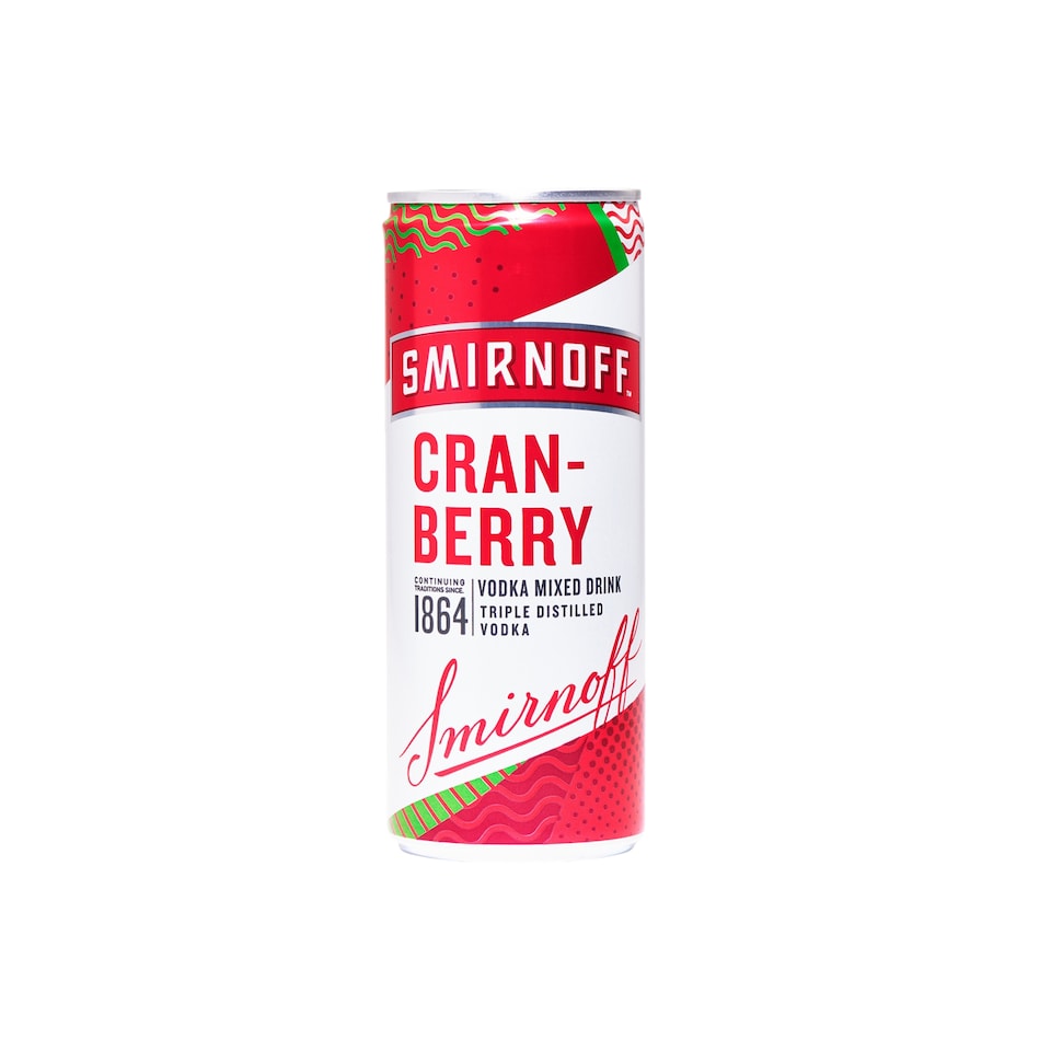 image 1 of Smirnoff Red Label Vodka and Cranberry Ready to Drink Premix 250ml