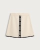 image 5 of The F&F Edit Knitted Button Detail Contrast Trim Co-ord Skirt in Cream