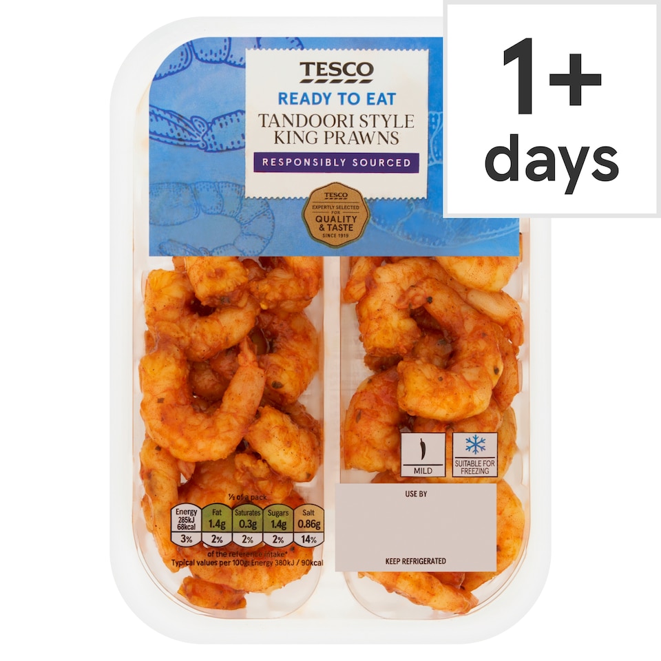 Tesco Tandoori Style King Prawns 150g