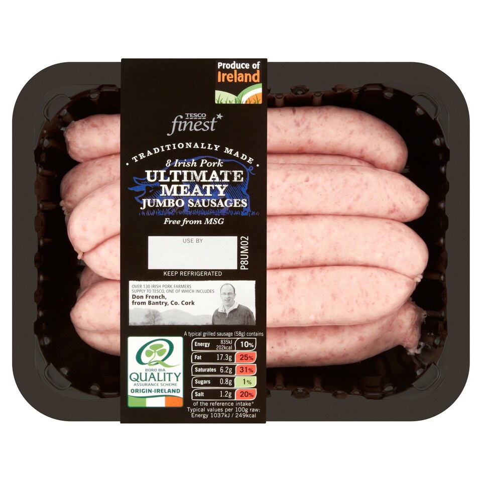 Tesco Finest Irish Ultimate Sausage 500G