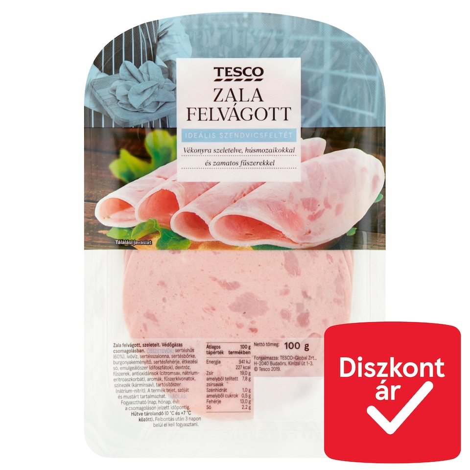 Tesco szeletelt zala felvágott 100 g