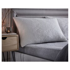 Silentnight Grey Teddy Fitted Sheet Single